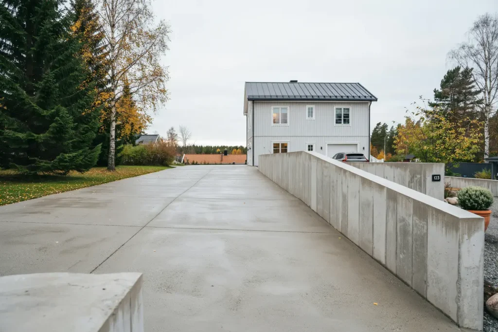 betongrenovering av garageinfart och st dmur i rotebro sollentuna